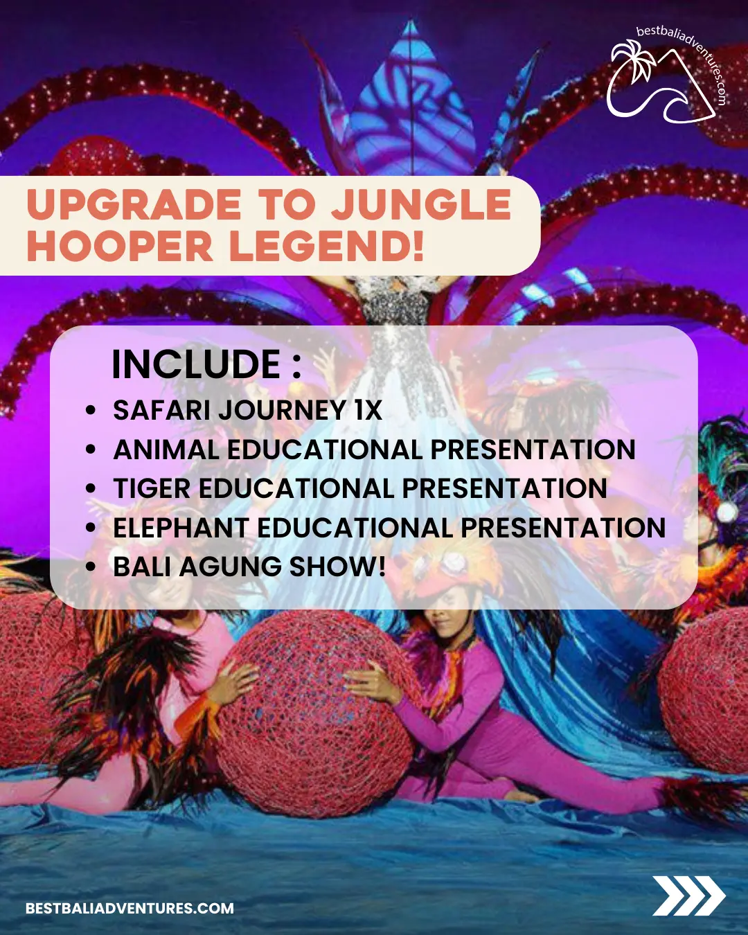 Bali Safari Park Jungle Hopper with Best Bali Adventures