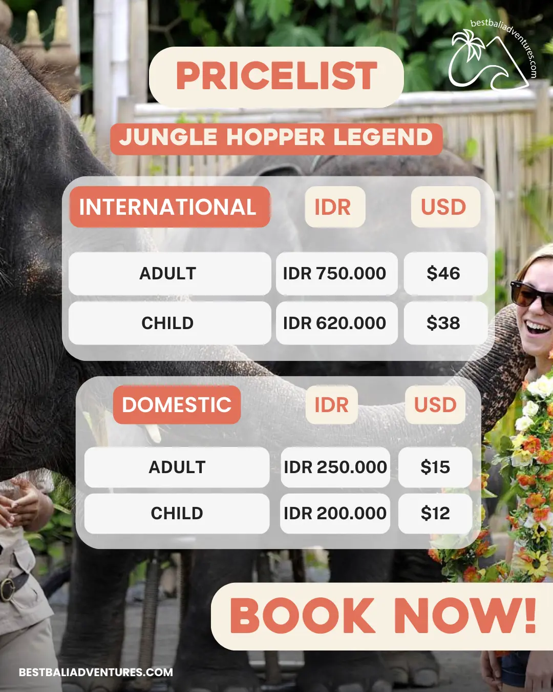 Bali Safari Park Jungle Hopper with Best Bali Adventures