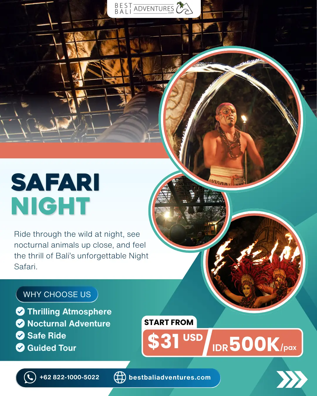 Bali Safari Park Night Safari with Best Bali Adventures