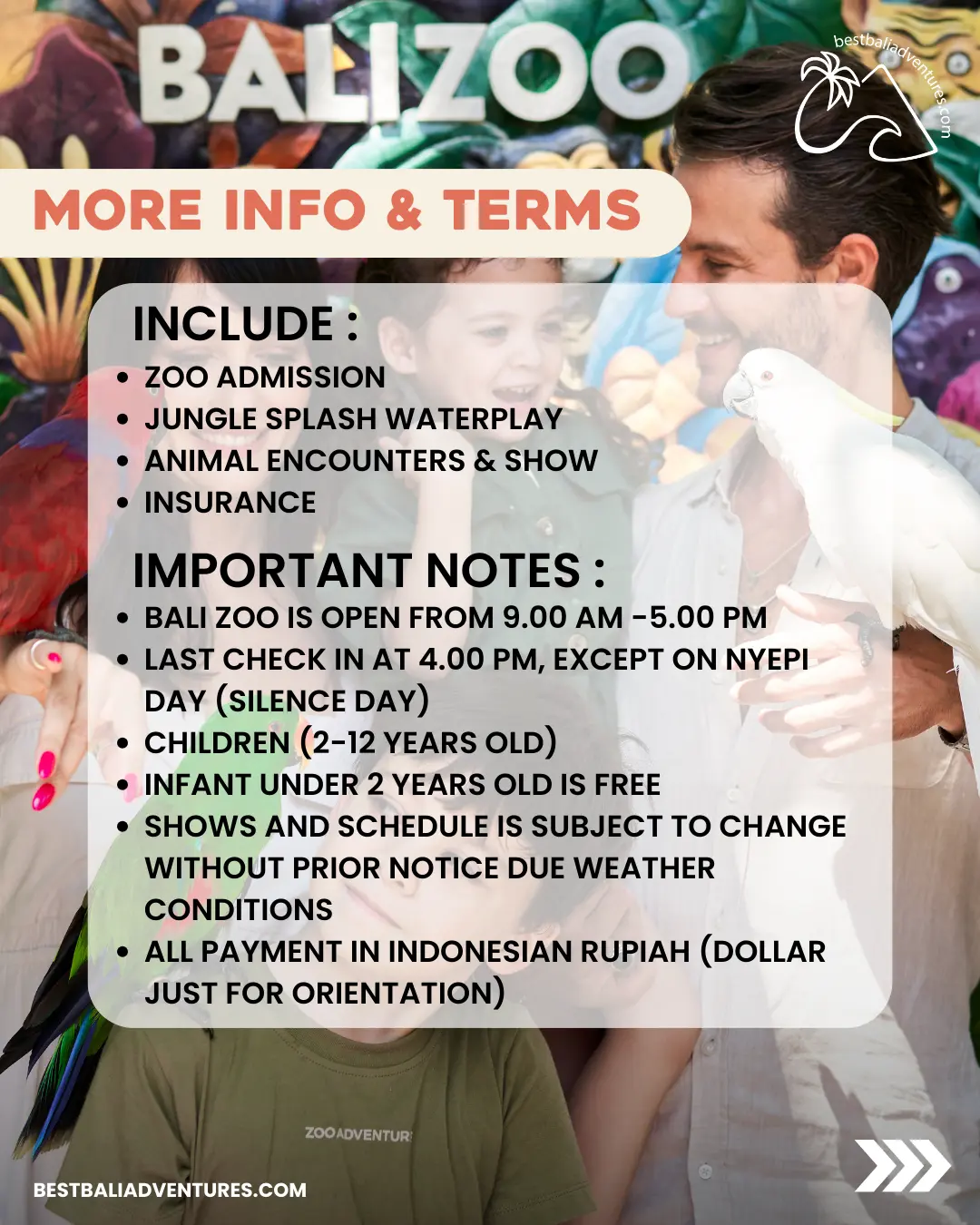 Bali Zoo Admission with Best Bali Adventures 3