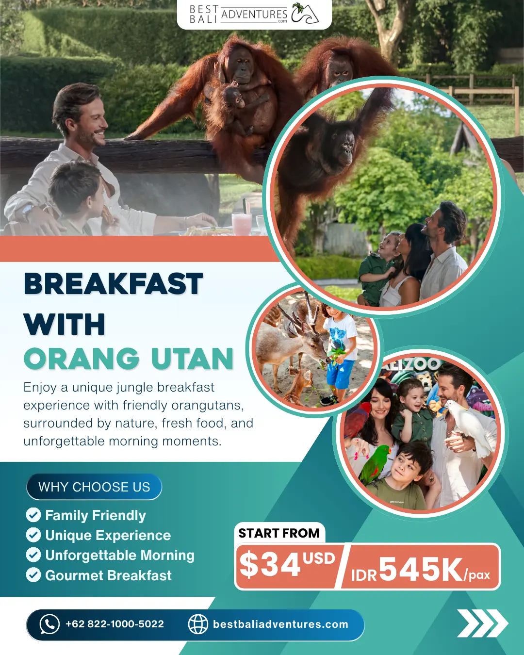 Breakfast with Orang Utang at Bali Zoo with Best Bali Adventures 2