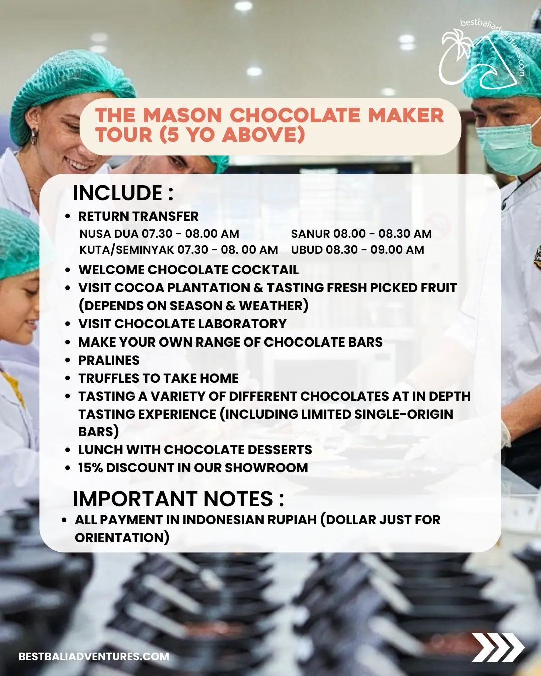 Mason Adventures Chocolate Experience with Best Bali Adventures