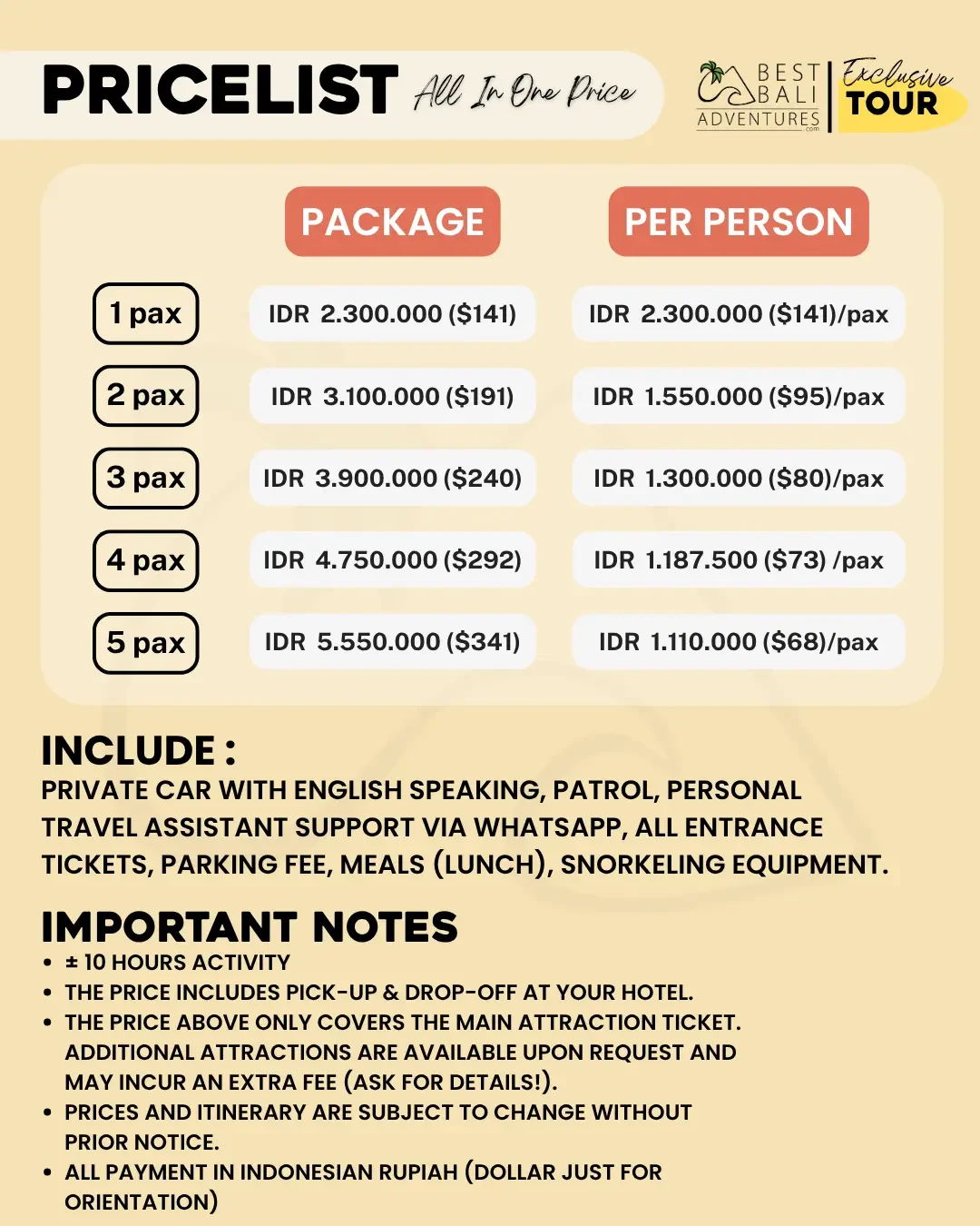 Amed Snorkeling at Jemeluk Bay and Day Club Tour