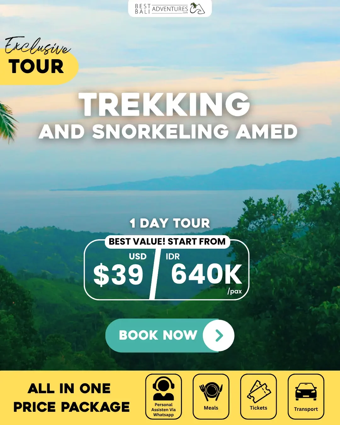 Amed Trekking and Snorkeling Tour