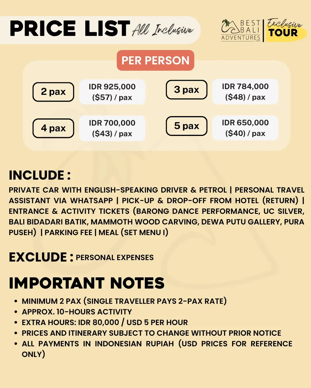 BALI ART AND CULTURE EXPERIENCE TOUR