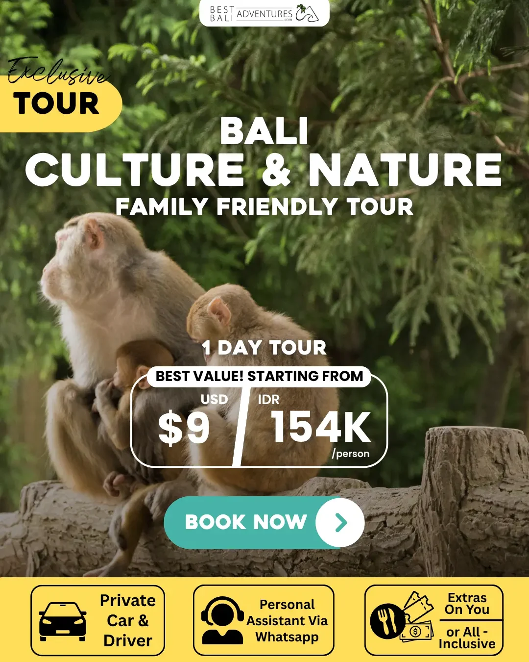 BALI CULTURE AND NATURE FAMILY FRIENDLY TOUR