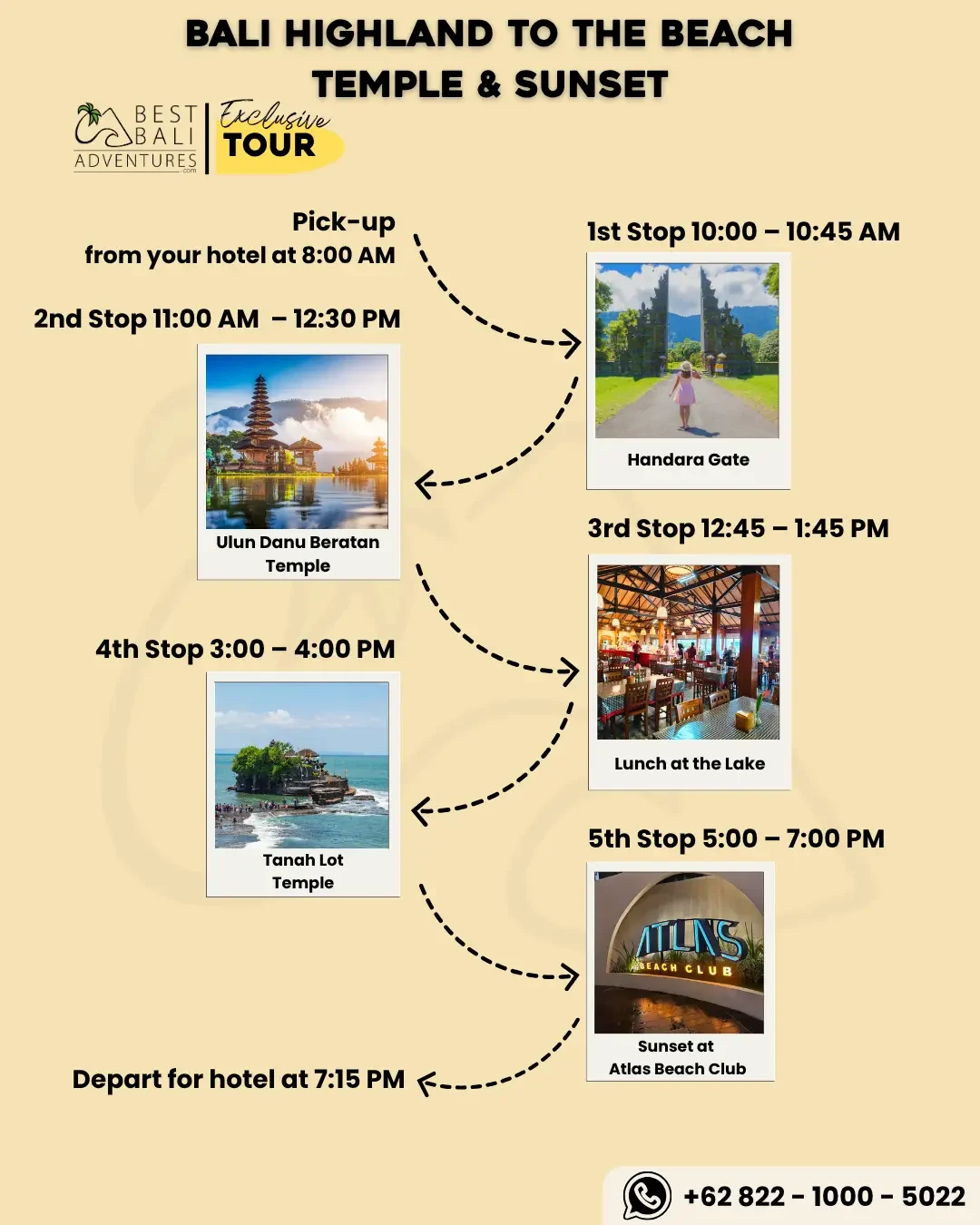 BALI HIGHLAND TO THE BEACH TEMPLE AND SUNSET TOUR