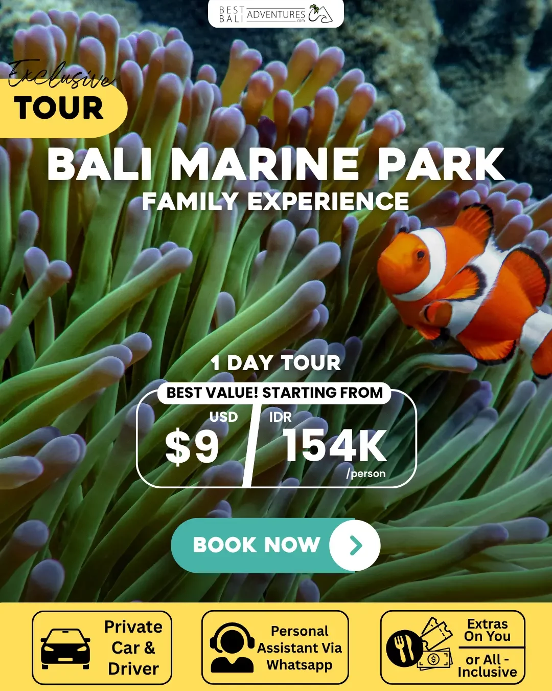 BALI MARINE PARK FAMILY EXPERIENCE TOUR