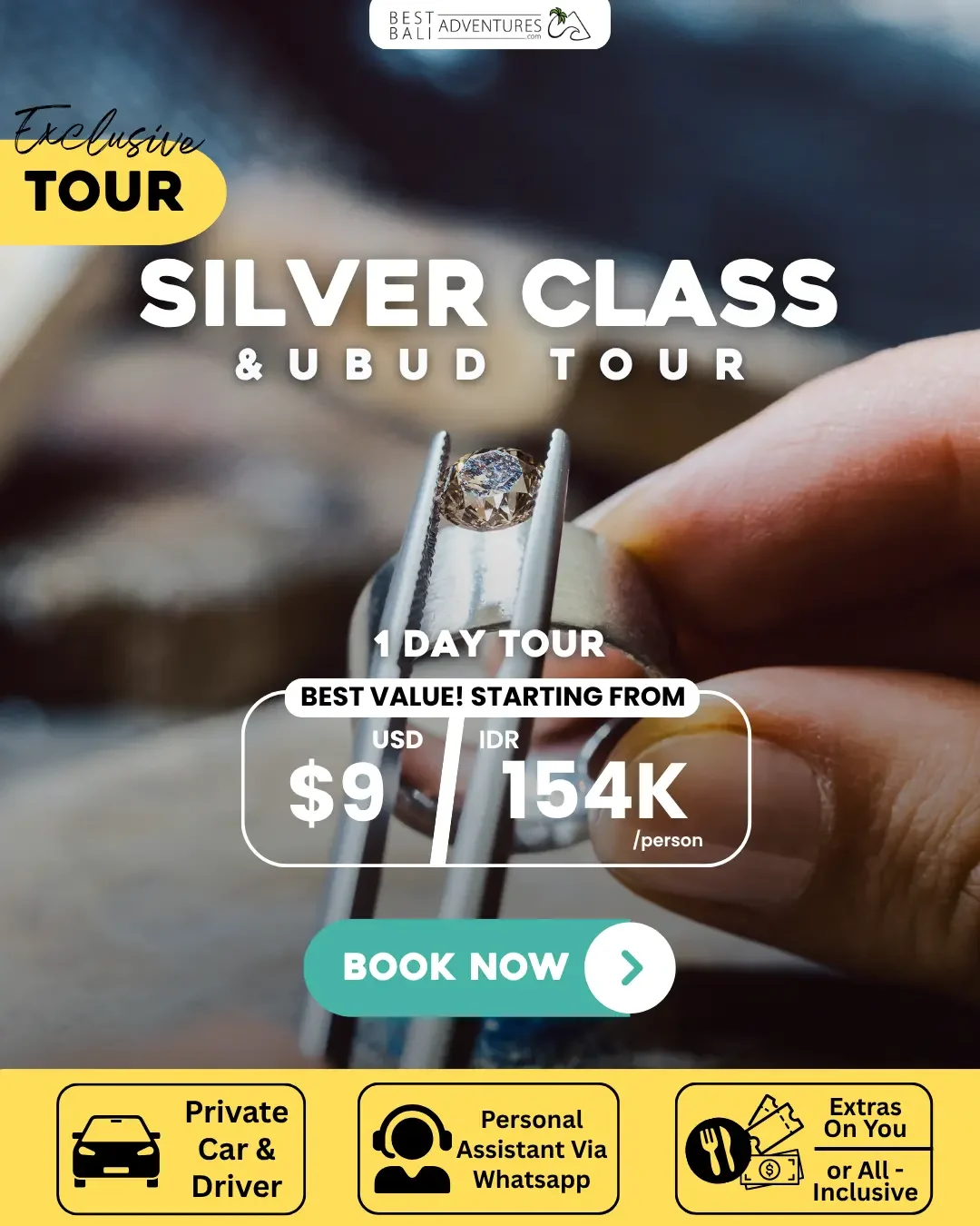 BALI SILVER CLASS AND UBUD TOUR