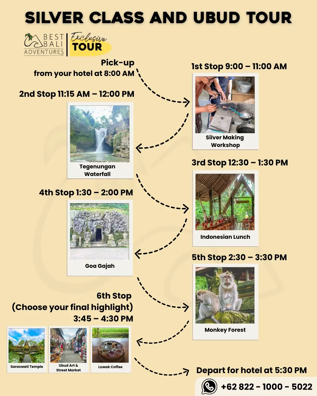 BALI SILVER CLASS AND UBUD TOUR