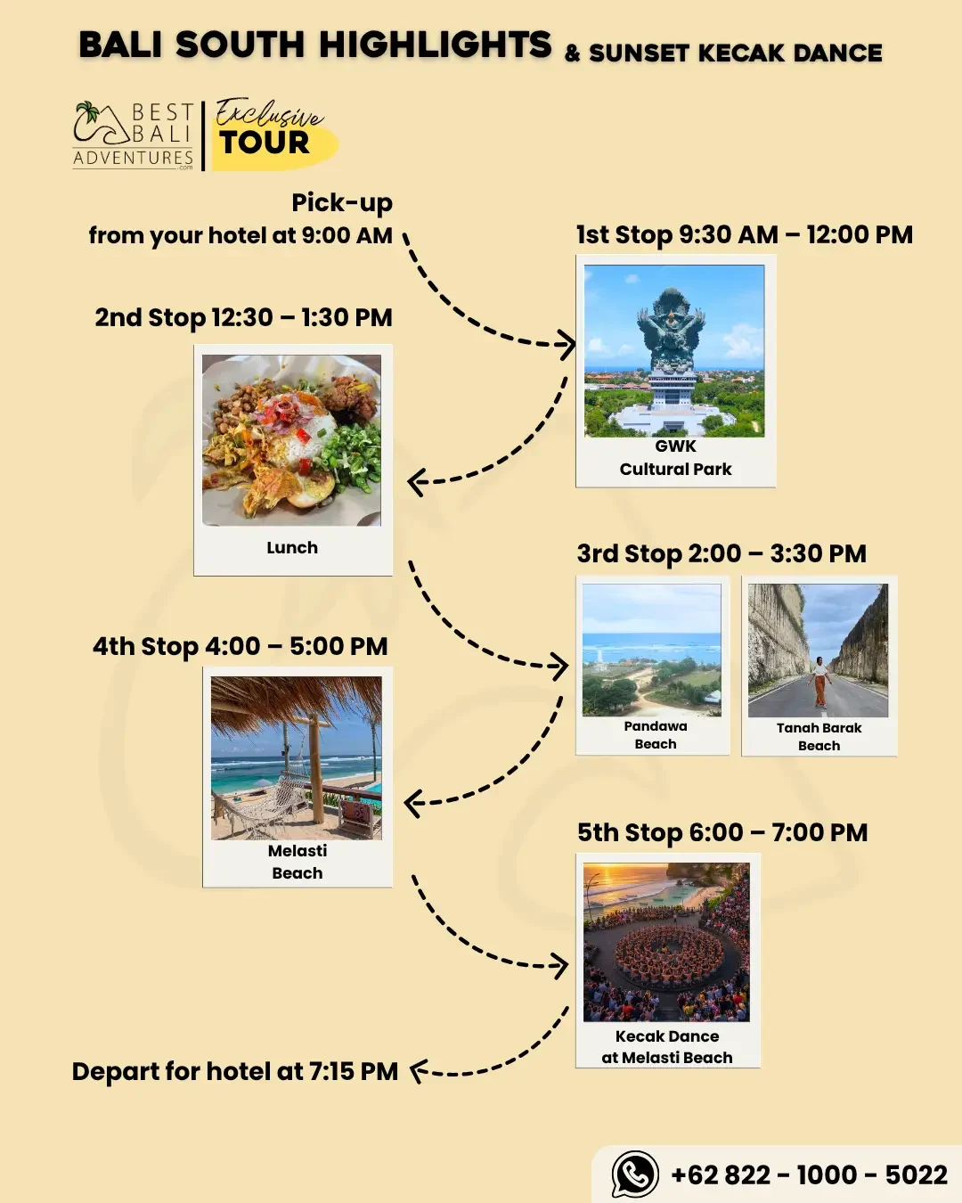 BALI SOUTH HIGHLIGHTS AND SUNSET KECAK DANCE TOUR