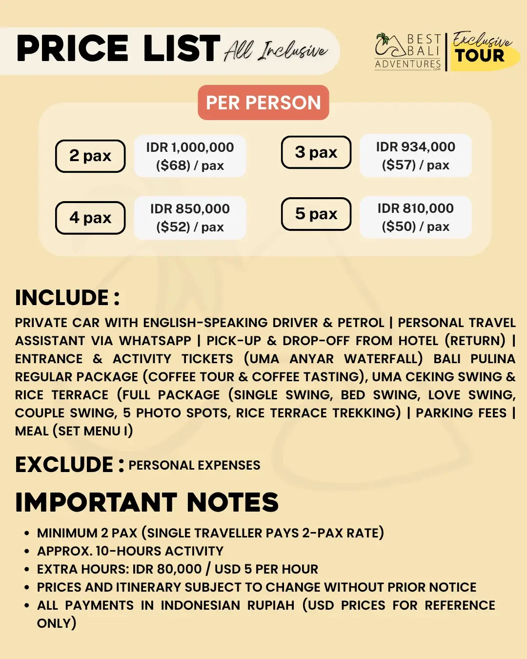 BALI SWING AND UBUD TOUR