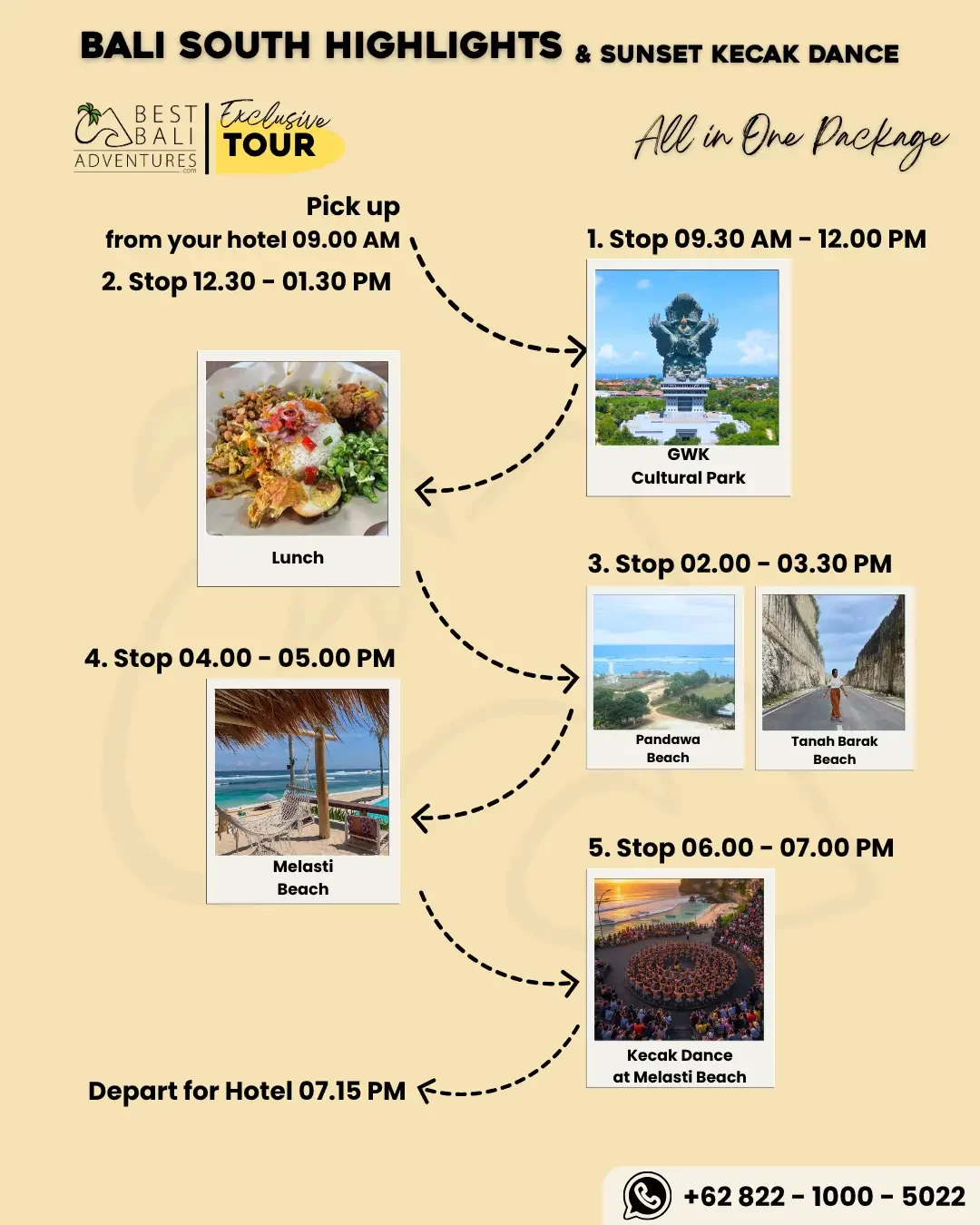 Bali South Highlights and Sunset Kecak Dance Tour Bali South Highlights and Sunset Kecak Dance Tour