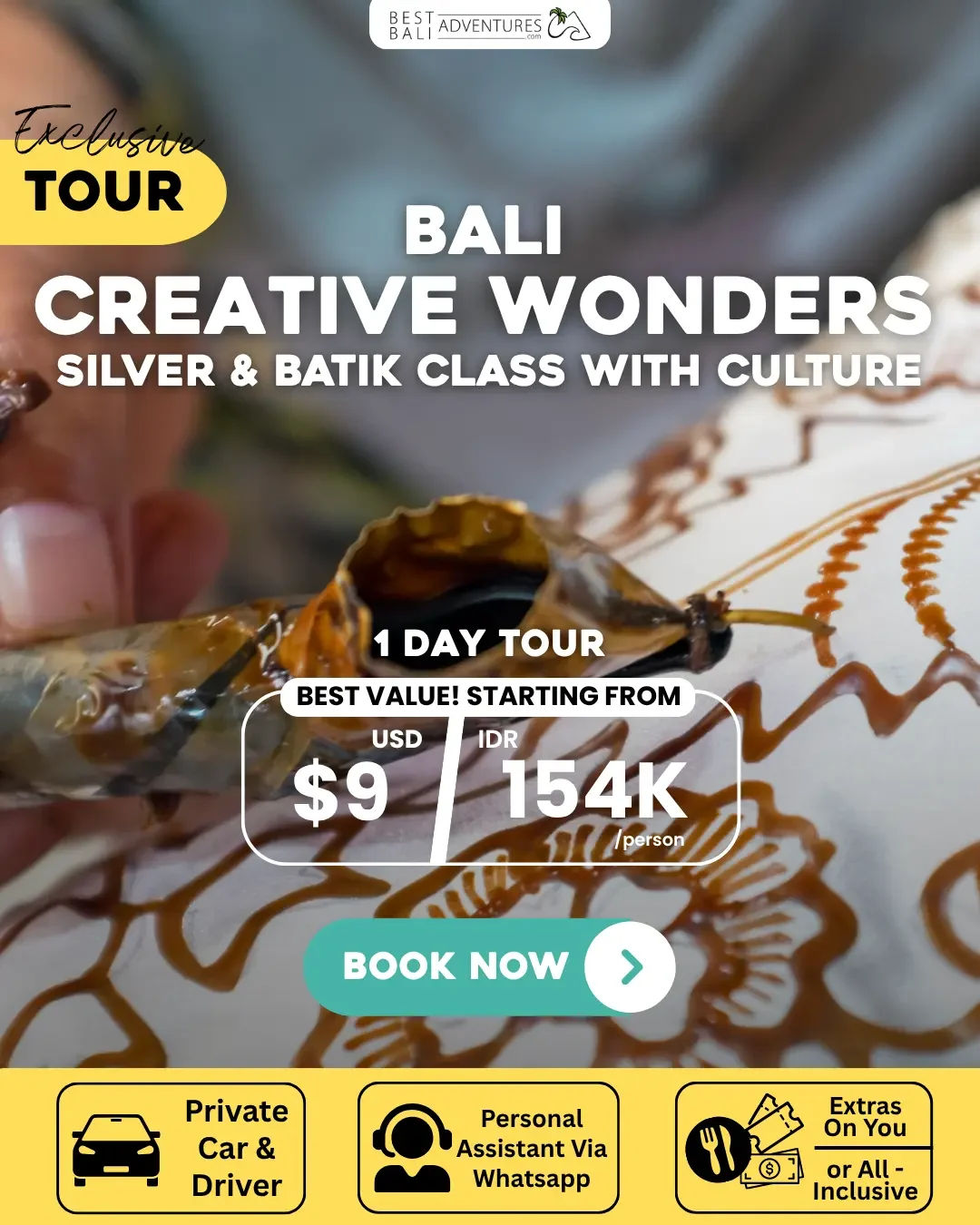 Bali Creative Wonders with Silver and Batik Class Tour