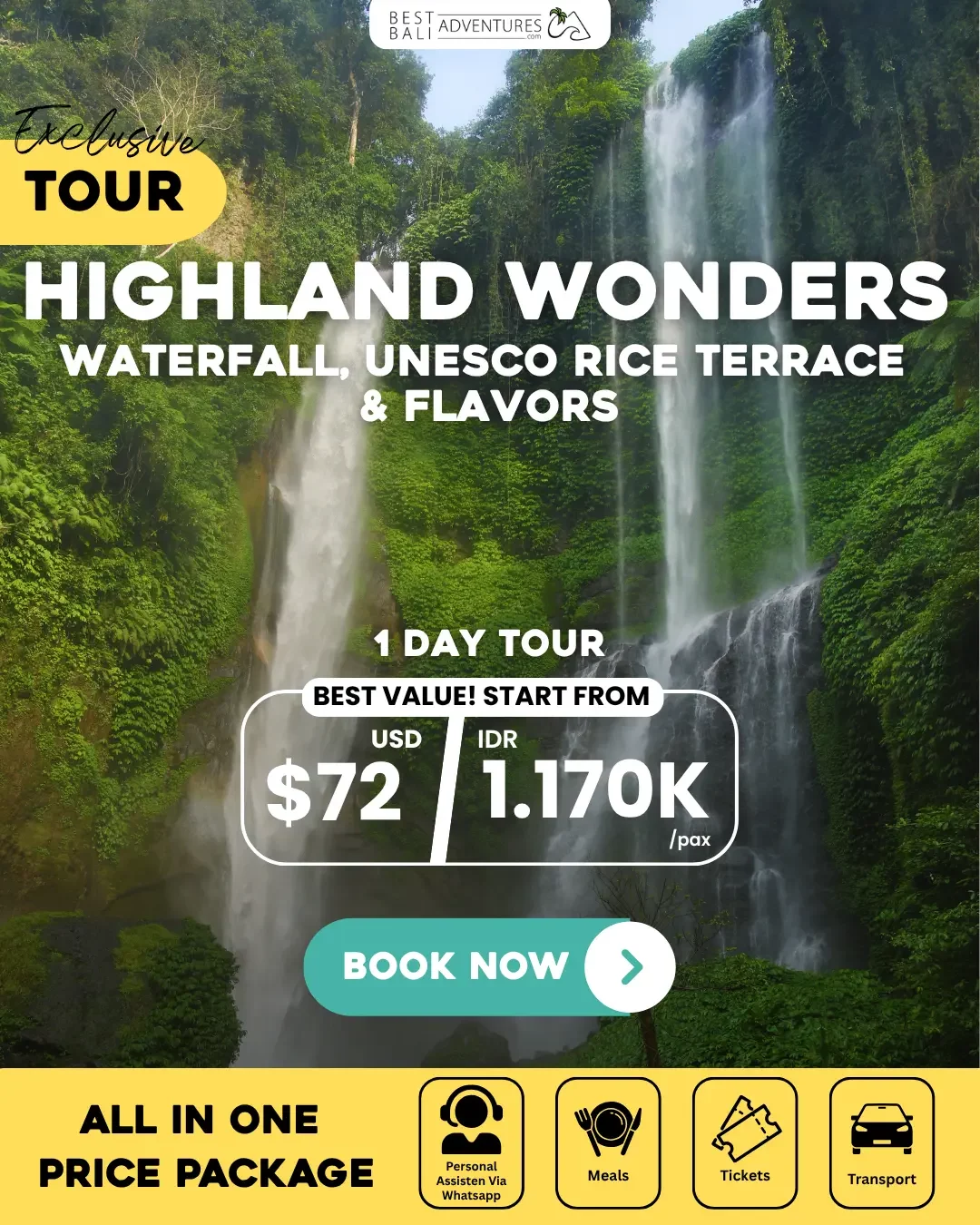 Highland Wonders Waterfall UNESCO Rice Terrace Tour