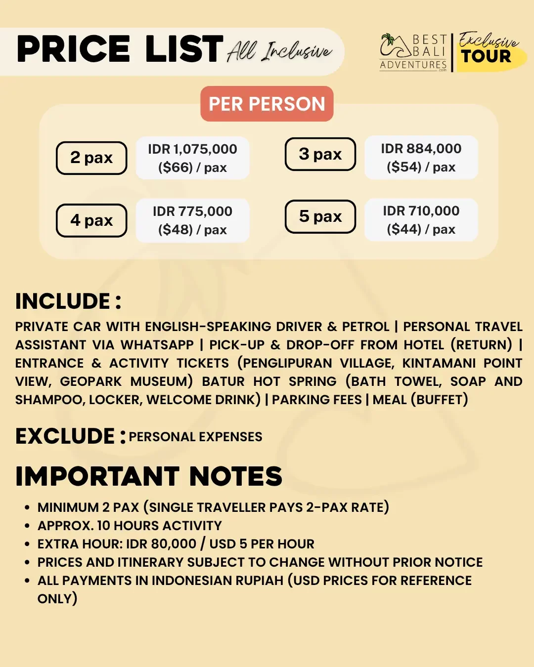 KINTAMANI VOLCANO HIGHLIGHTS TOUR