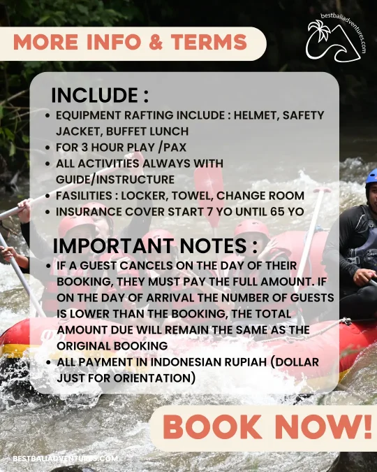 Rafting Bali Ubud Info