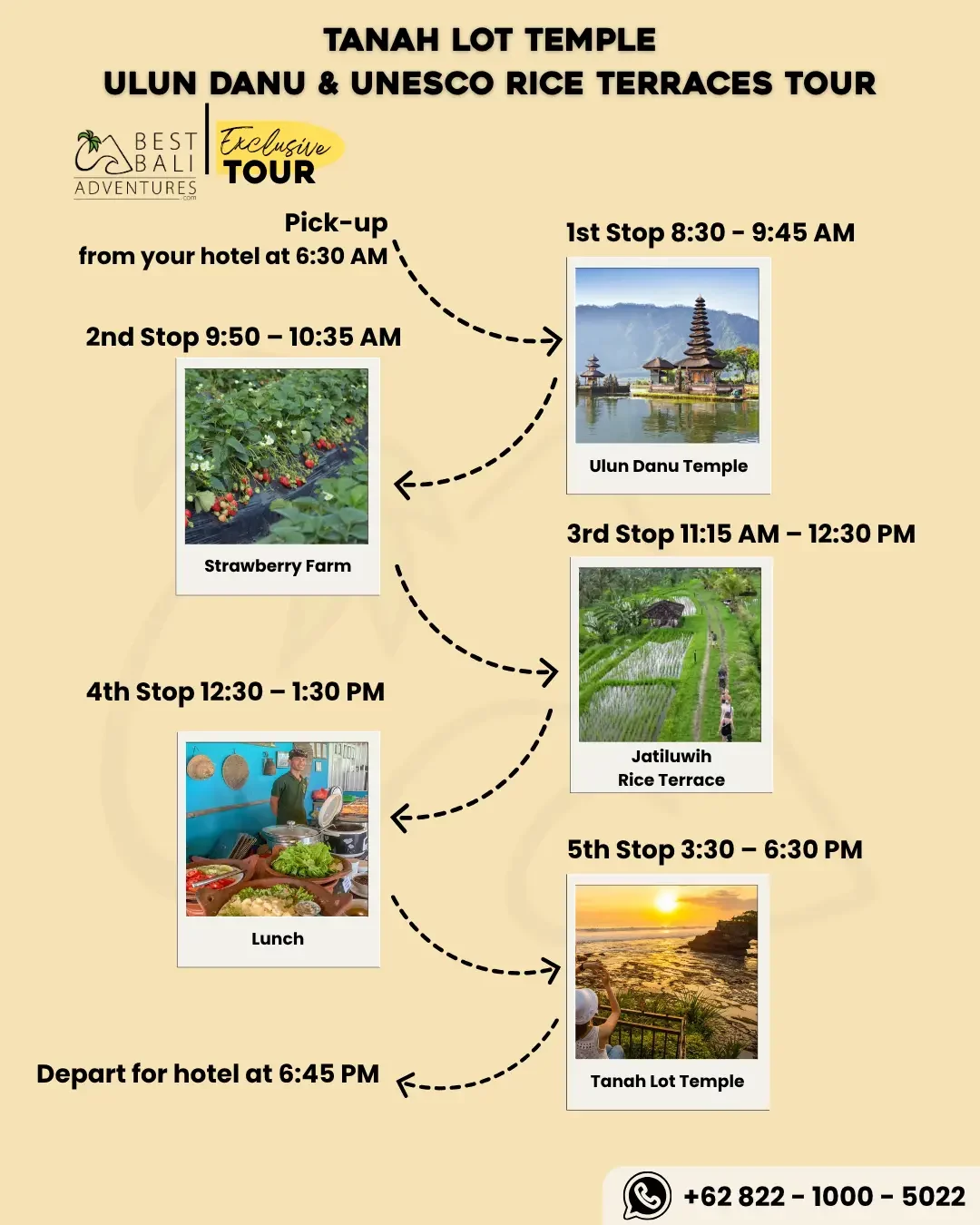 TANAH LOT TEMPLE ULUN DANU AND UNESCO RICE TERRACES TOUR