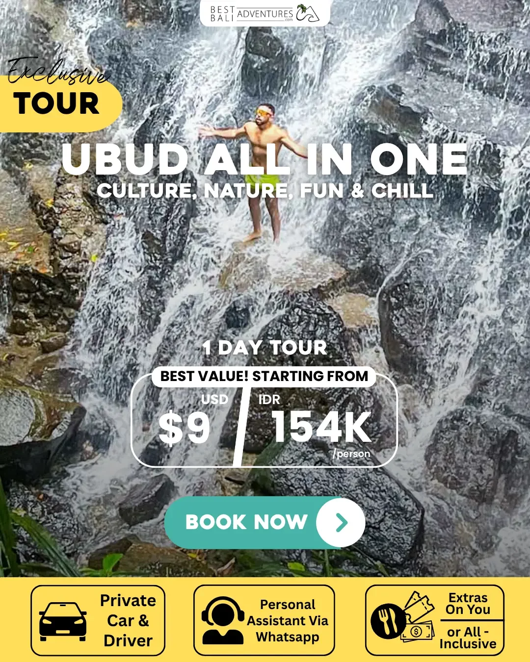 UBUD ALL IN ONE CULTURE NATURE FUN AND CHILL TOUR