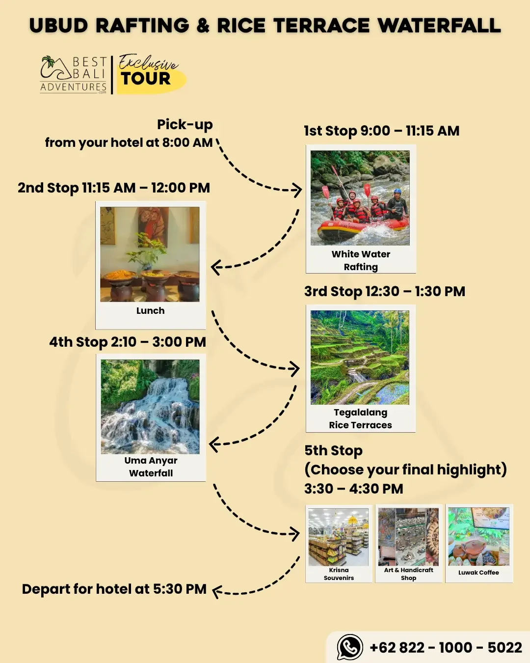 UBUD RAFTING AND RICE TERRACE WATERFALL TOUR