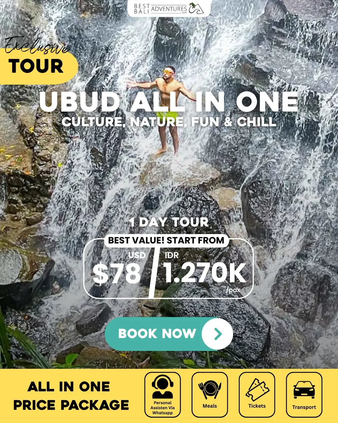 Ubud All In One Culture Nature Fun and Chill Tour