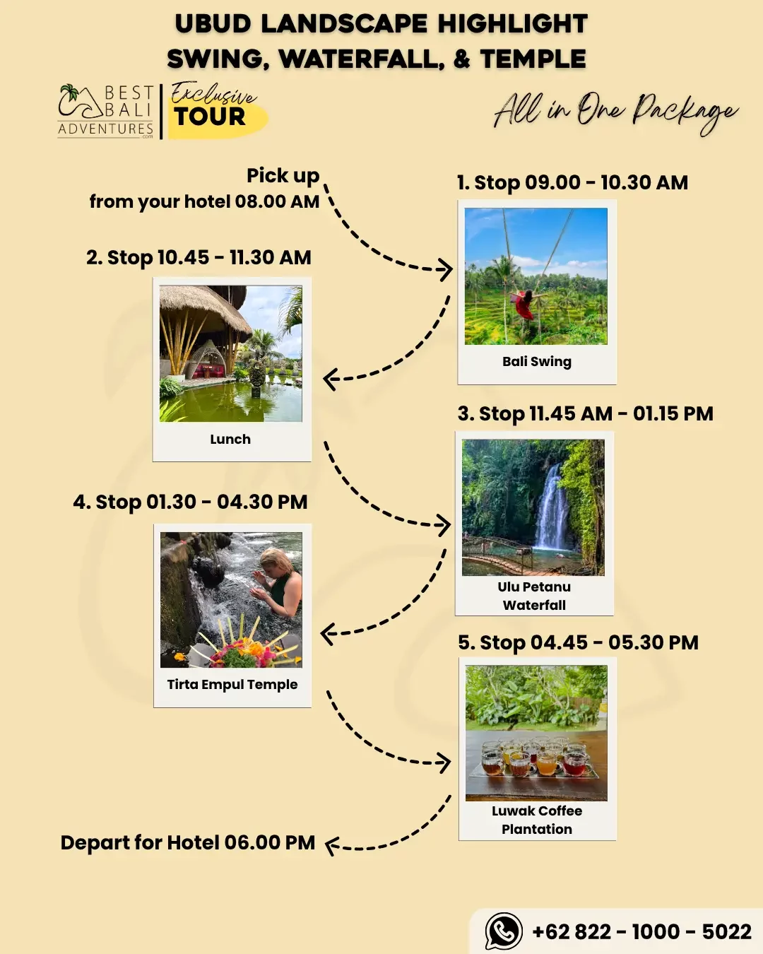 Ubud Landscape Highlights Swing Waterfall and Temple Ubud Landscape Highlights Swing Waterfall and Temple